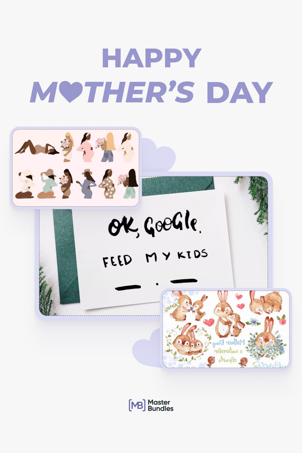 A mother's day card with a picture of a mother's day card.