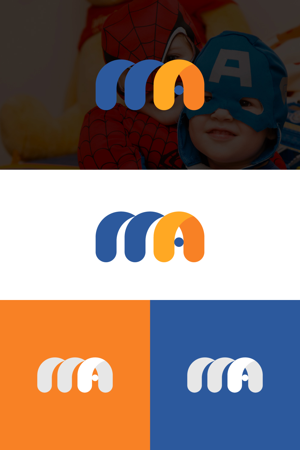 MA Letter logo pinterest preview image.