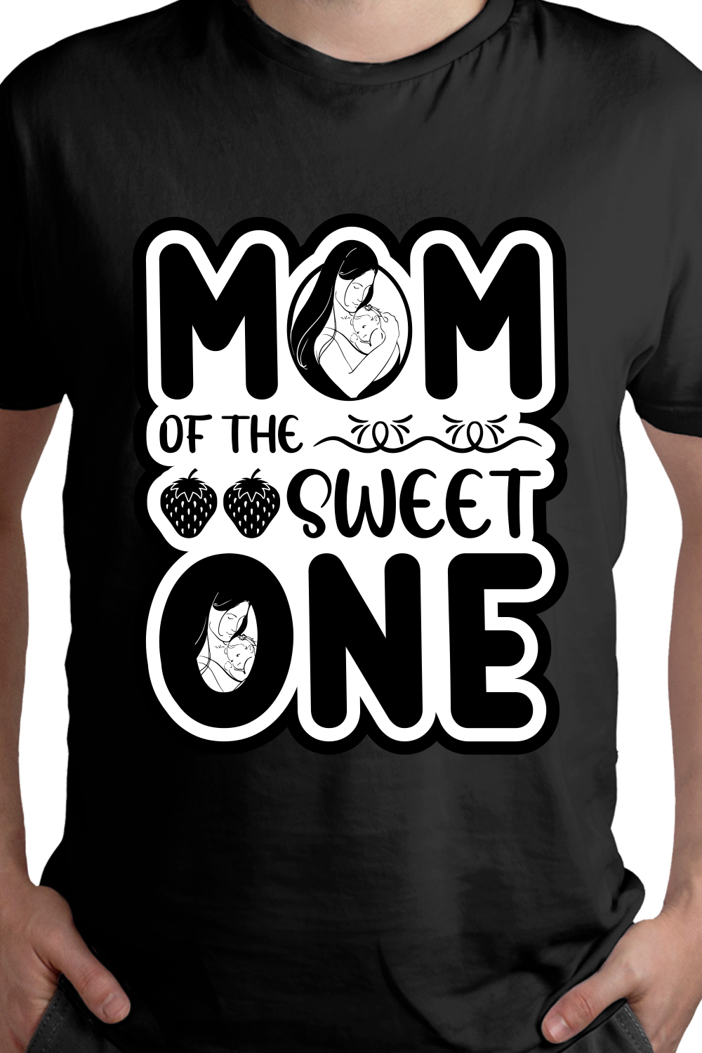 Mother's day typography quotes t shirt design, Mother's Day Shirts pinterest preview image.