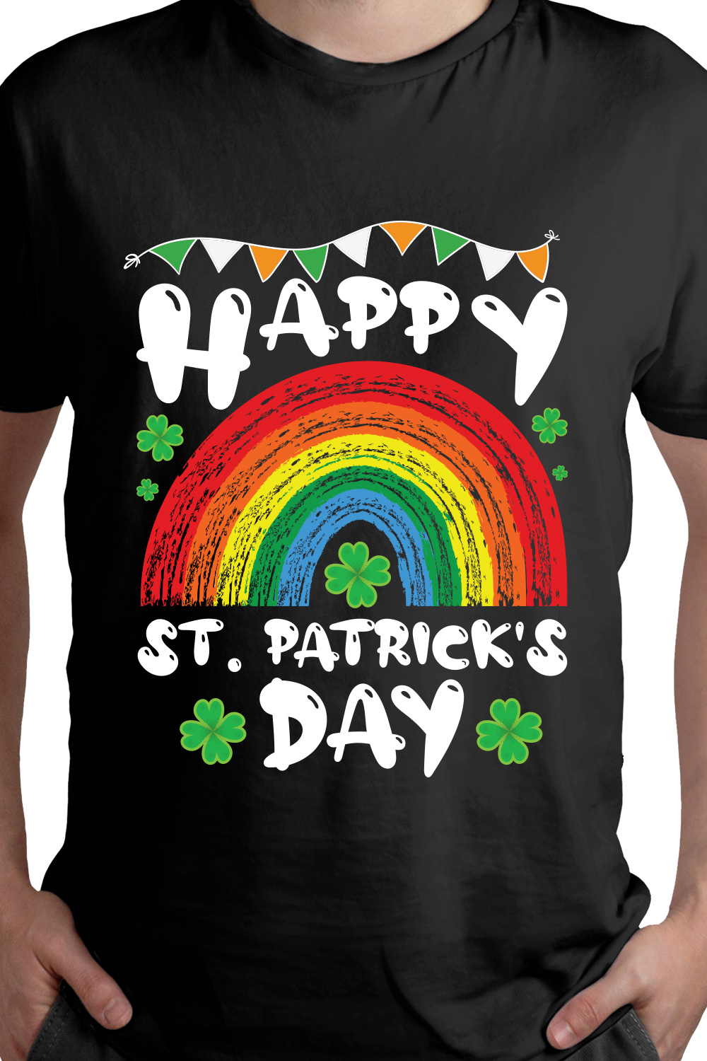 Happy st patrick’s day Modern T-shirt Design pinterest preview image.