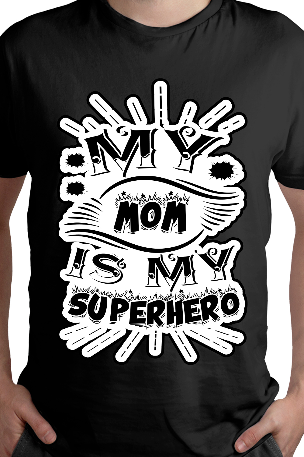 Mother's day typography quotes t shirt design, Mother's Day Shirts pinterest preview image.