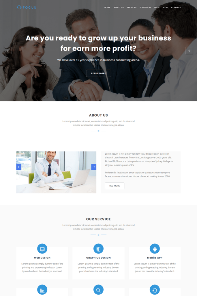 Digital Marketing Website Landing Page Template - MasterBundles