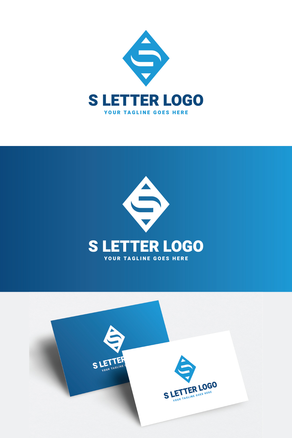 S Letter Professional Logo Template pinterest preview image.