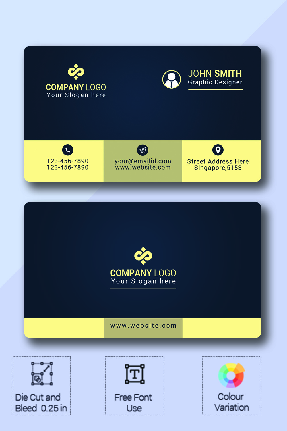 Luxury Business Card pinterest preview image.