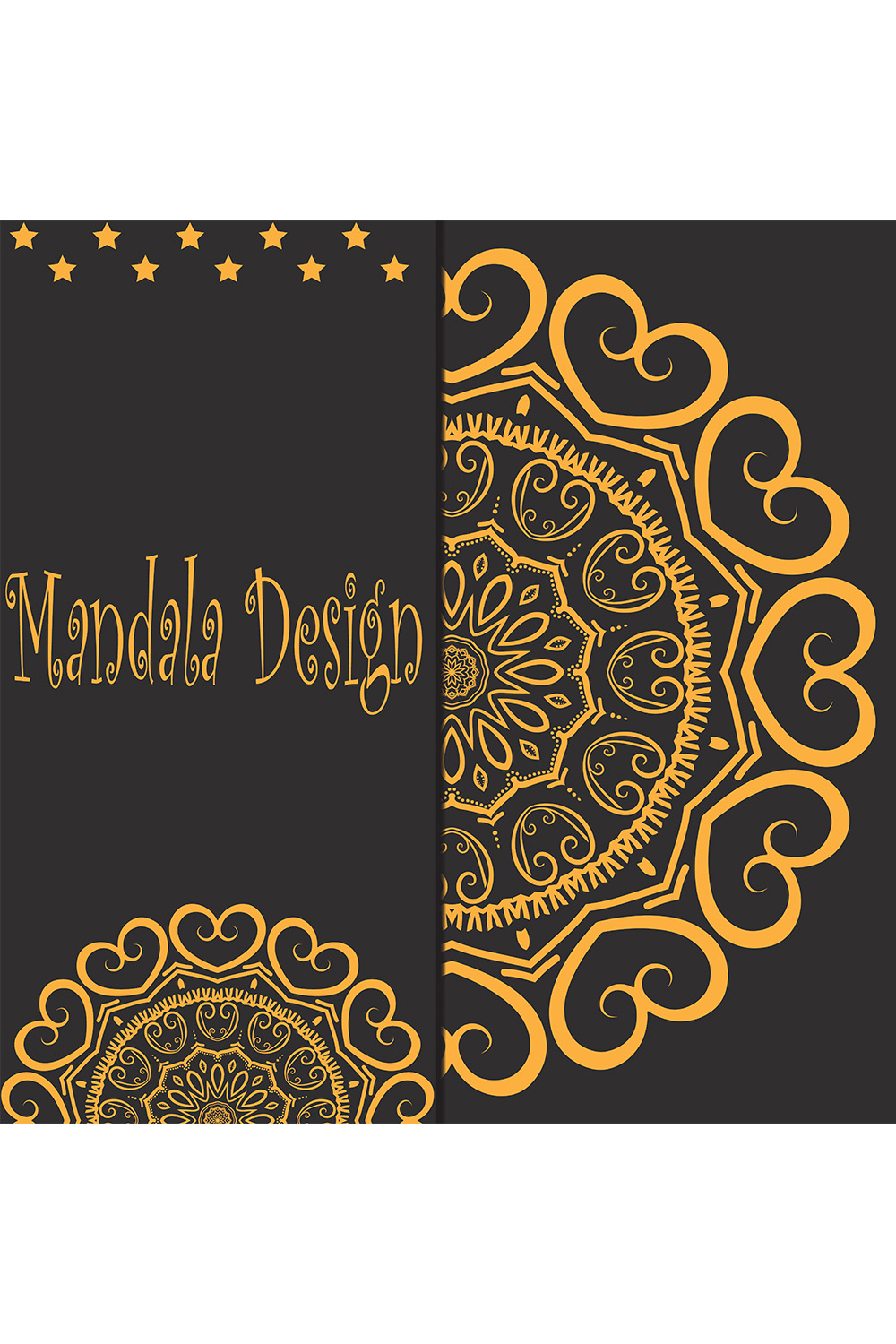 Mandala golden pattern art pinterest preview image.