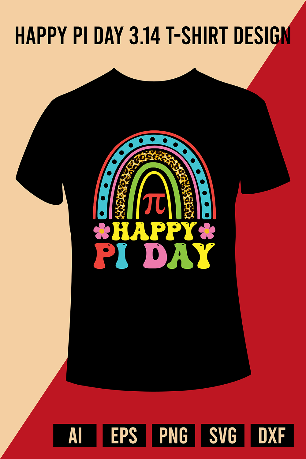 Happy PI Day 314 T-Shirt Design pinterest preview image.