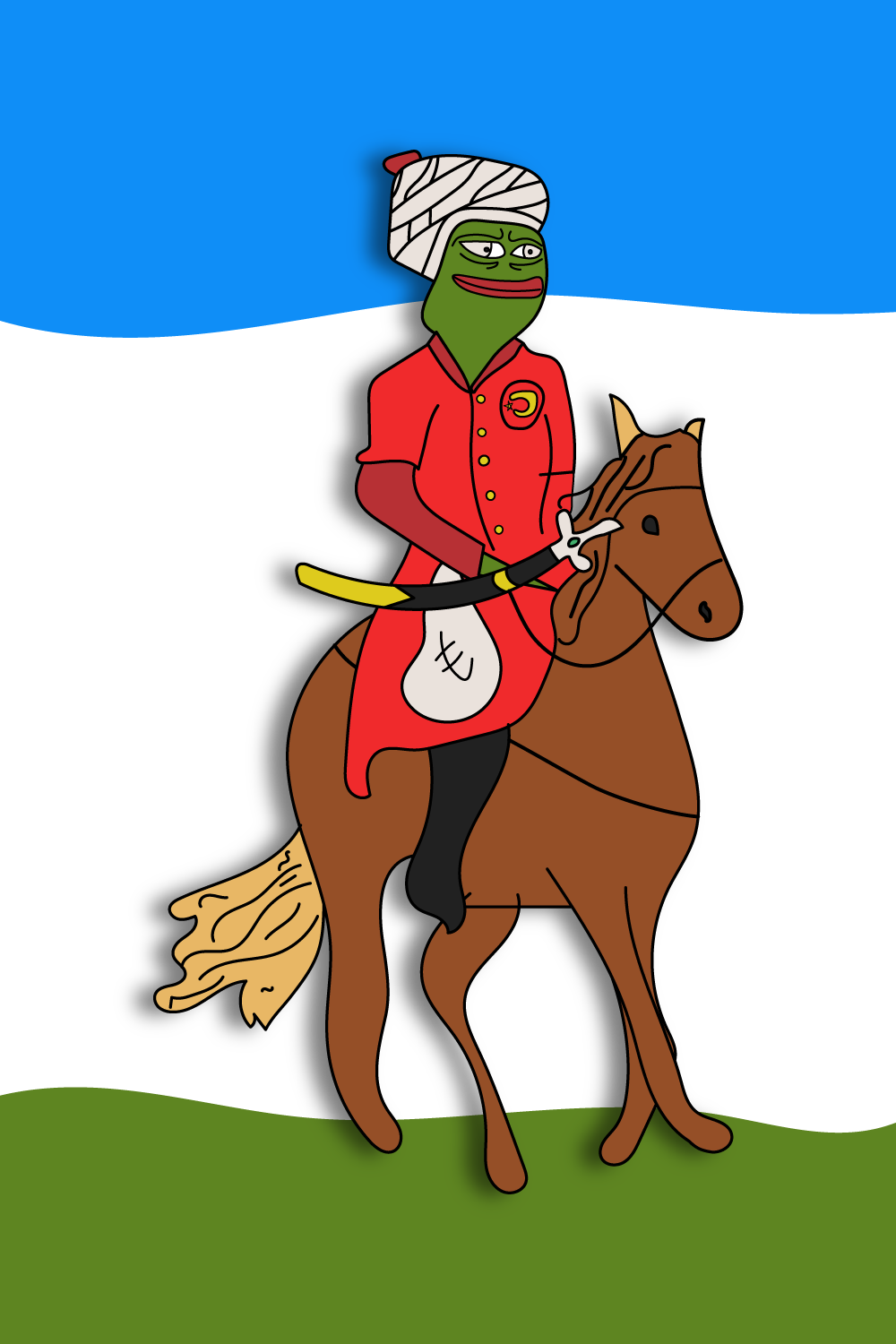Ottoman Turkish frog Rider pinterest preview image.