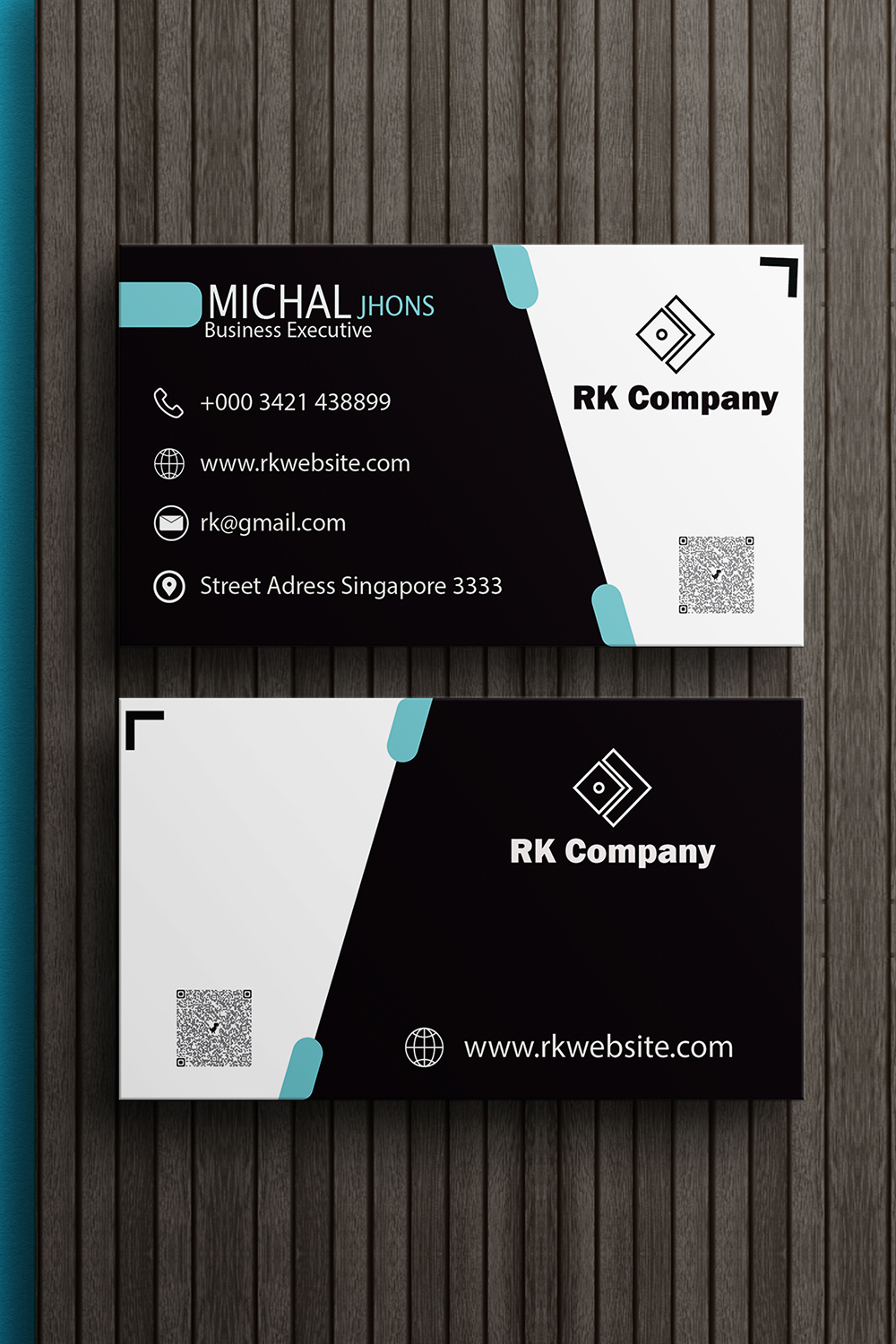 BUSINESS CARD TEMPLATE pinterest preview image.