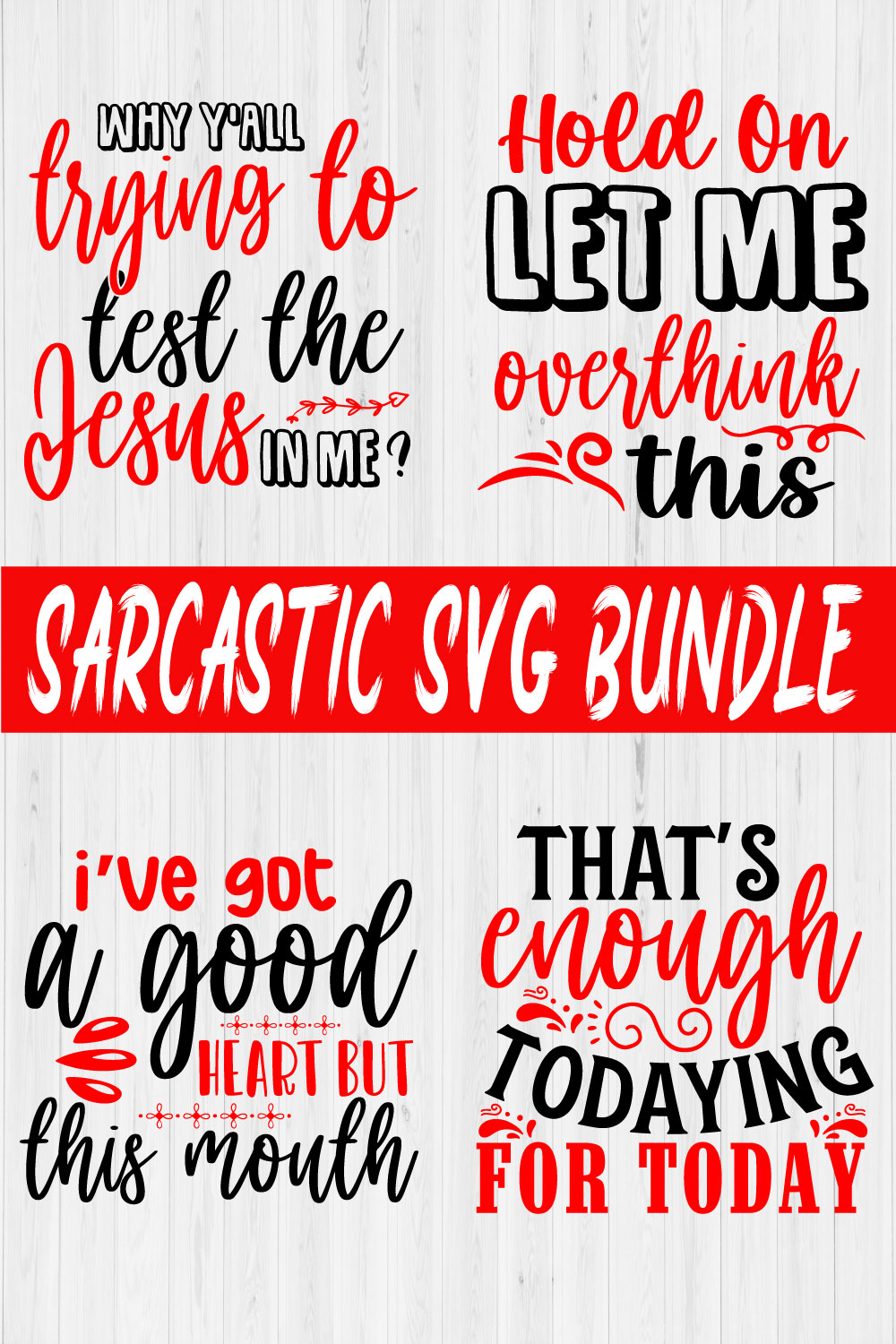 Sarcastic Svg Quotes Bundle Vol21 pinterest preview image.