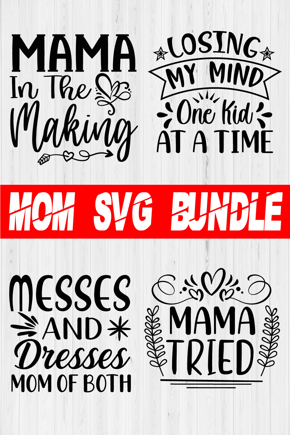 Mommy Svg Bundle Vol9 pinterest preview image.