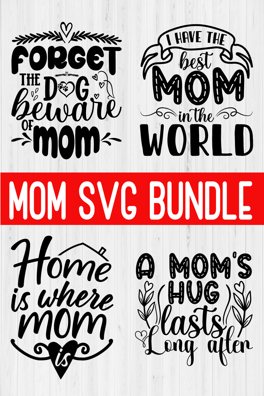 Mom svg T-shirt Design Bundle Vol24 pinterest preview image.