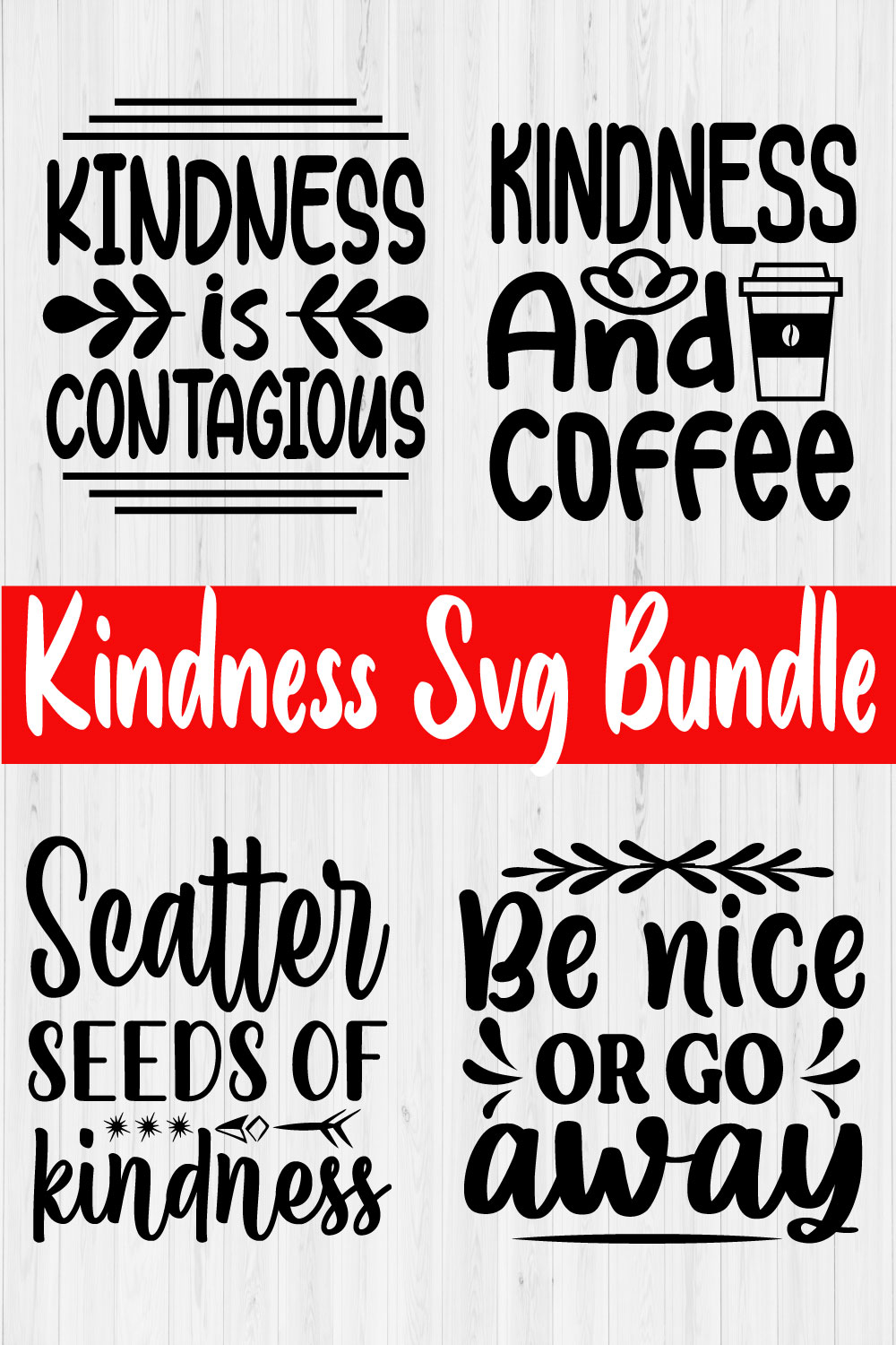 Kindness Svg Design Bundle Vol2 pinterest preview image.