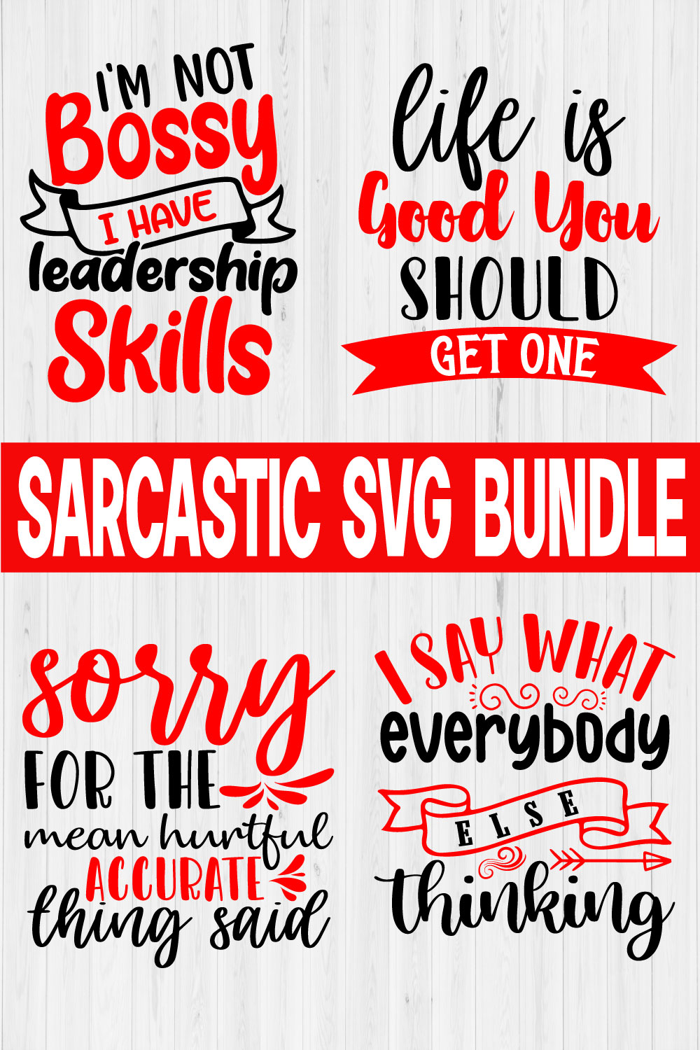 Sarcastic Svg T-shirt Design Bundle Vol16 pinterest preview image.