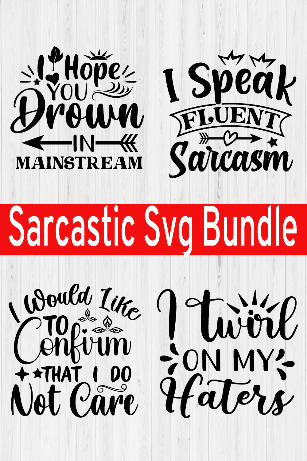 Sarcastic Svg Design Bundle Vol7 pinterest preview image.