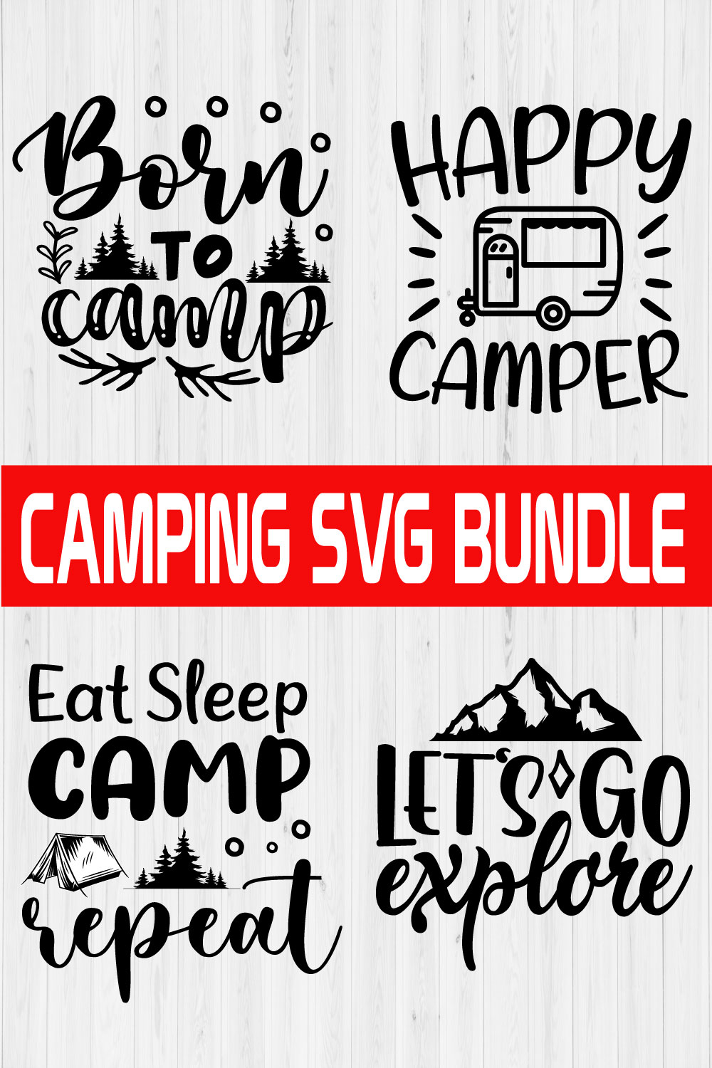 Camping Svg Design Bundle Vol2 pinterest preview image.