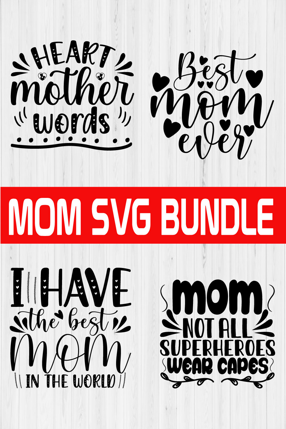 Mom Quote Svg Bundle Vol30 pinterest preview image.