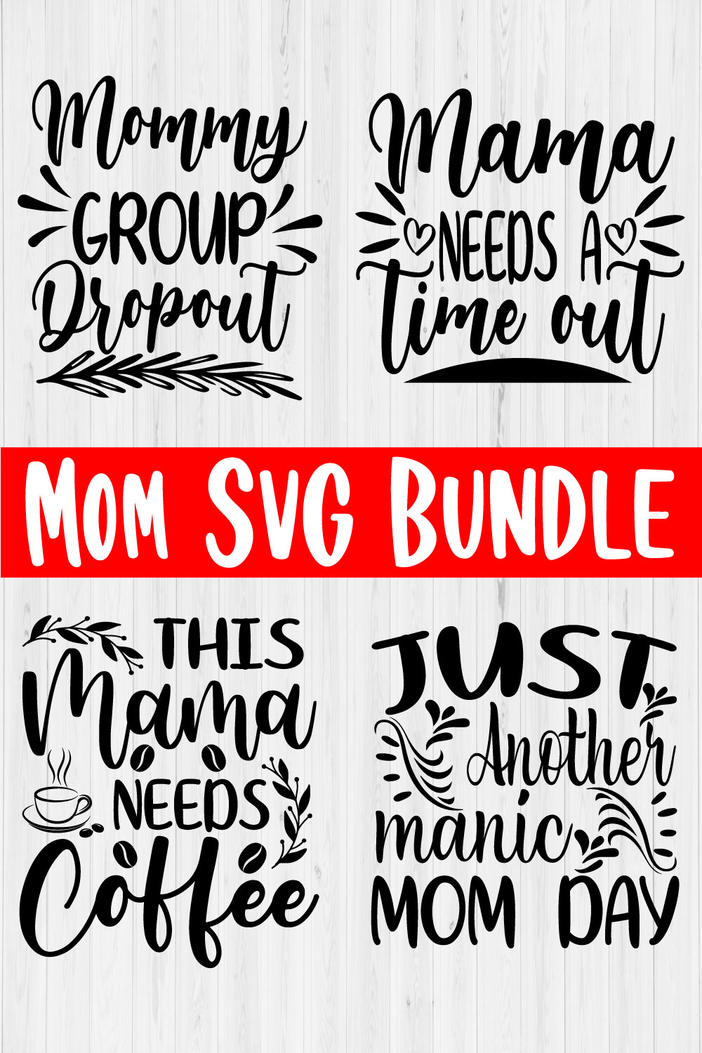 Mom Svg Design Bundle Vol2 pinterest preview image.