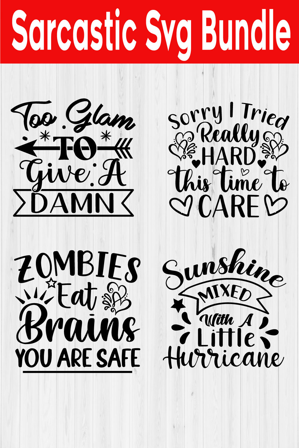 Sarcastic Svg Quotes Bundle Vol3 pinterest preview image.