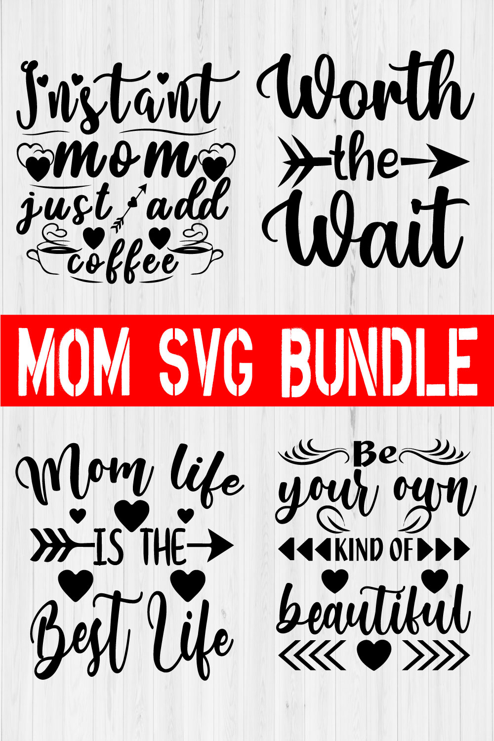 Funny Mom Svg Bundle Vol6 pinterest preview image.