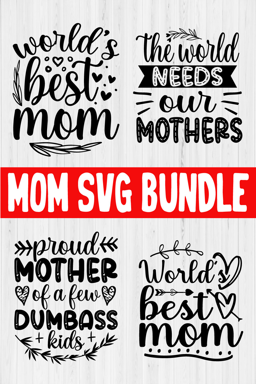 Mom T-shirt Design Bundle Vol19 pinterest preview image.