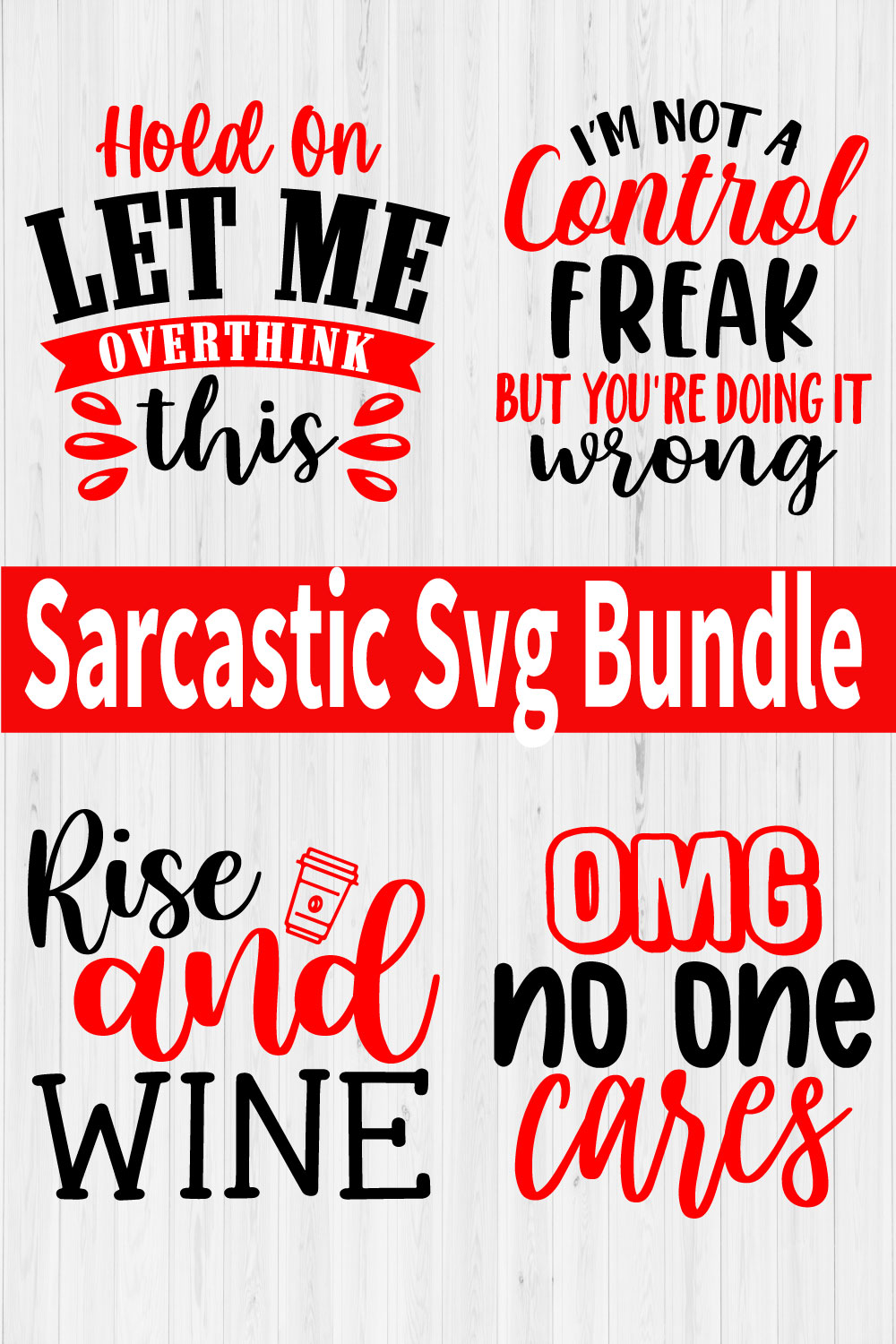 Sarcastic Svg Bundle Vol17 pinterest preview image.