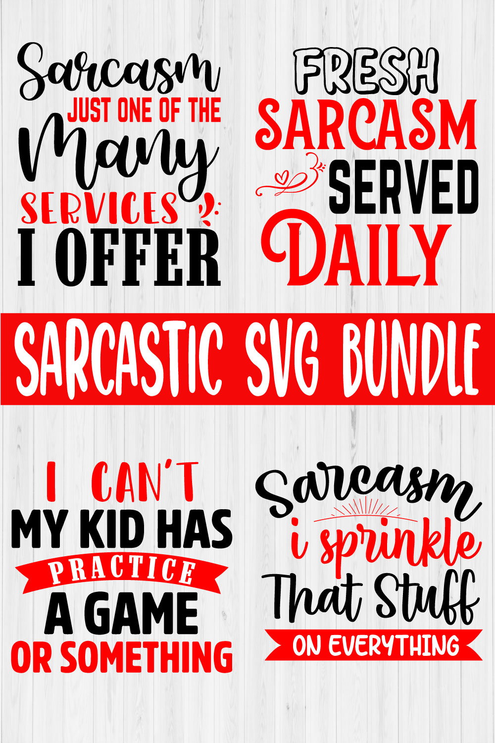 Sarcastic Designs Bundle Vol14 pinterest preview image.