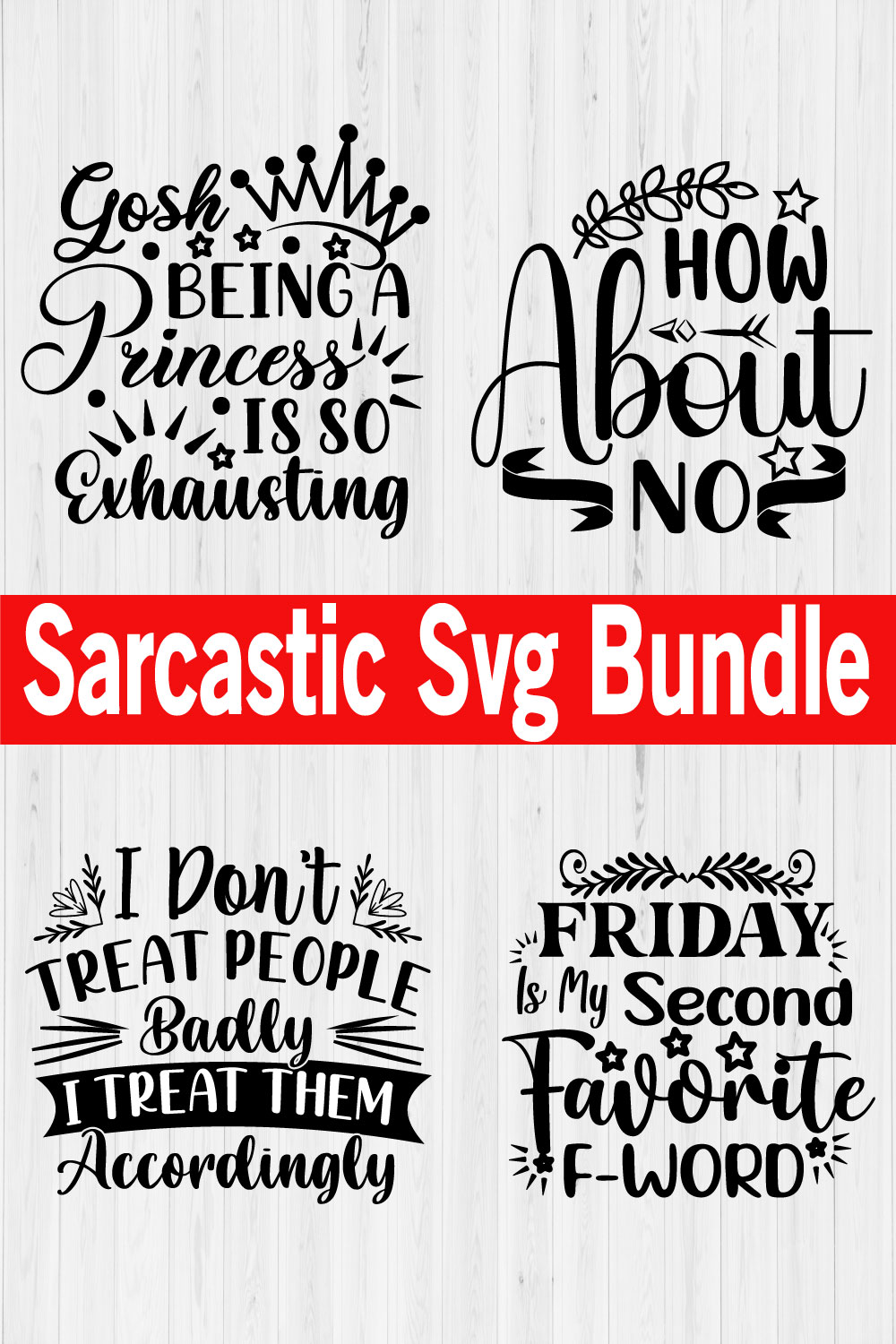Sarcastic Svg T-shirt Design Bundle Vol6 pinterest preview image.