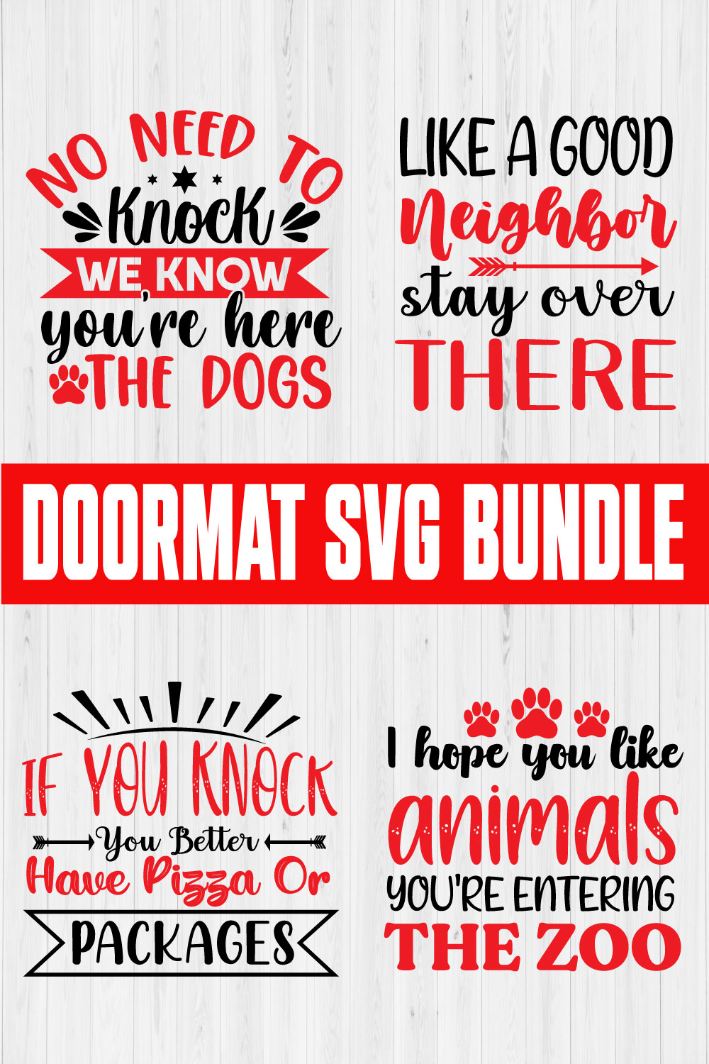 Doormat Svg Design Bundle Vol1 pinterest preview image.