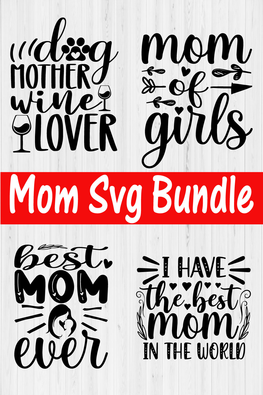 Mom Svg T-shirt Designs Vol18 pinterest preview image.