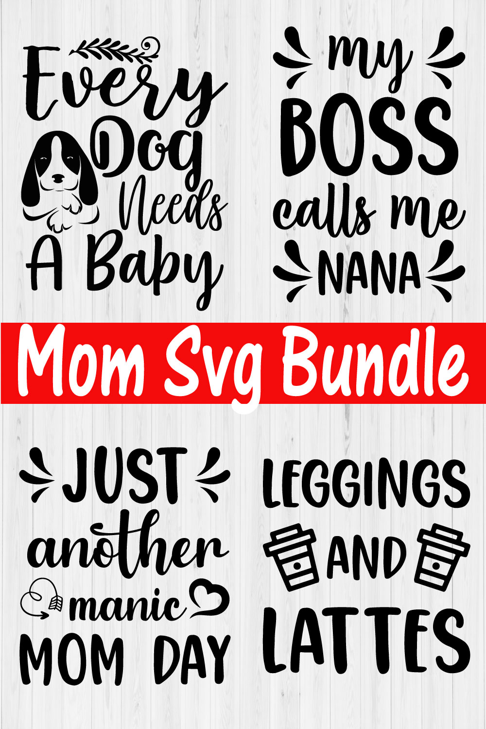Mom Svg Design Bundle Vol11 pinterest preview image.