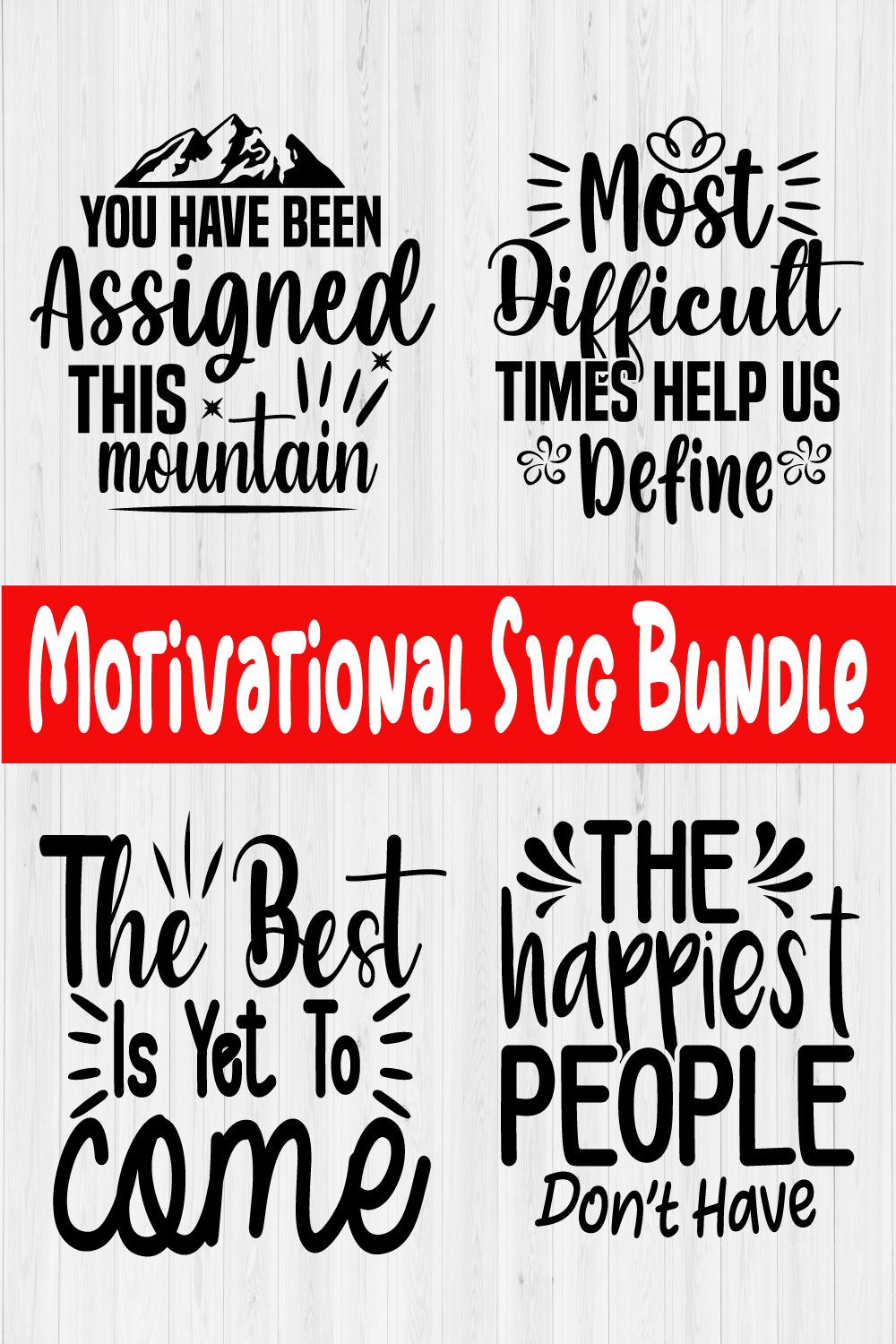 Funny Motivational svg Bundle Vol6 pinterest preview image.