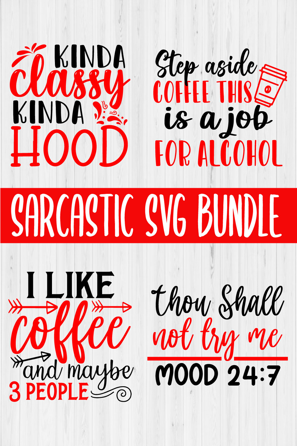 Sarcastic Designs Bundle Vol23 pinterest preview image.