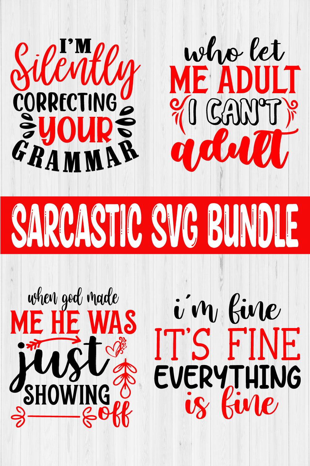 Sarcastic Svg Quotes Bundle Vol19 pinterest preview image.