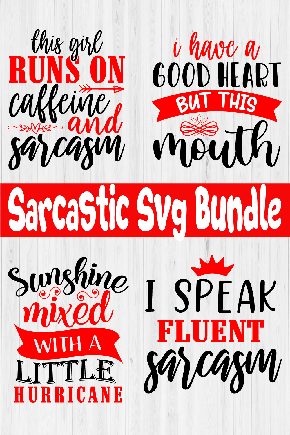 Sarcastic Svg Bundle Vol15 pinterest preview image.