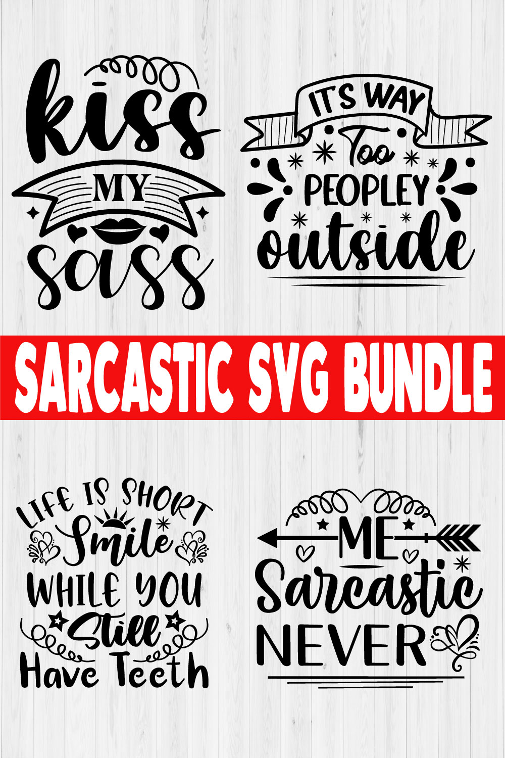 Sarcastic Svg Bundle Vol9 pinterest preview image.