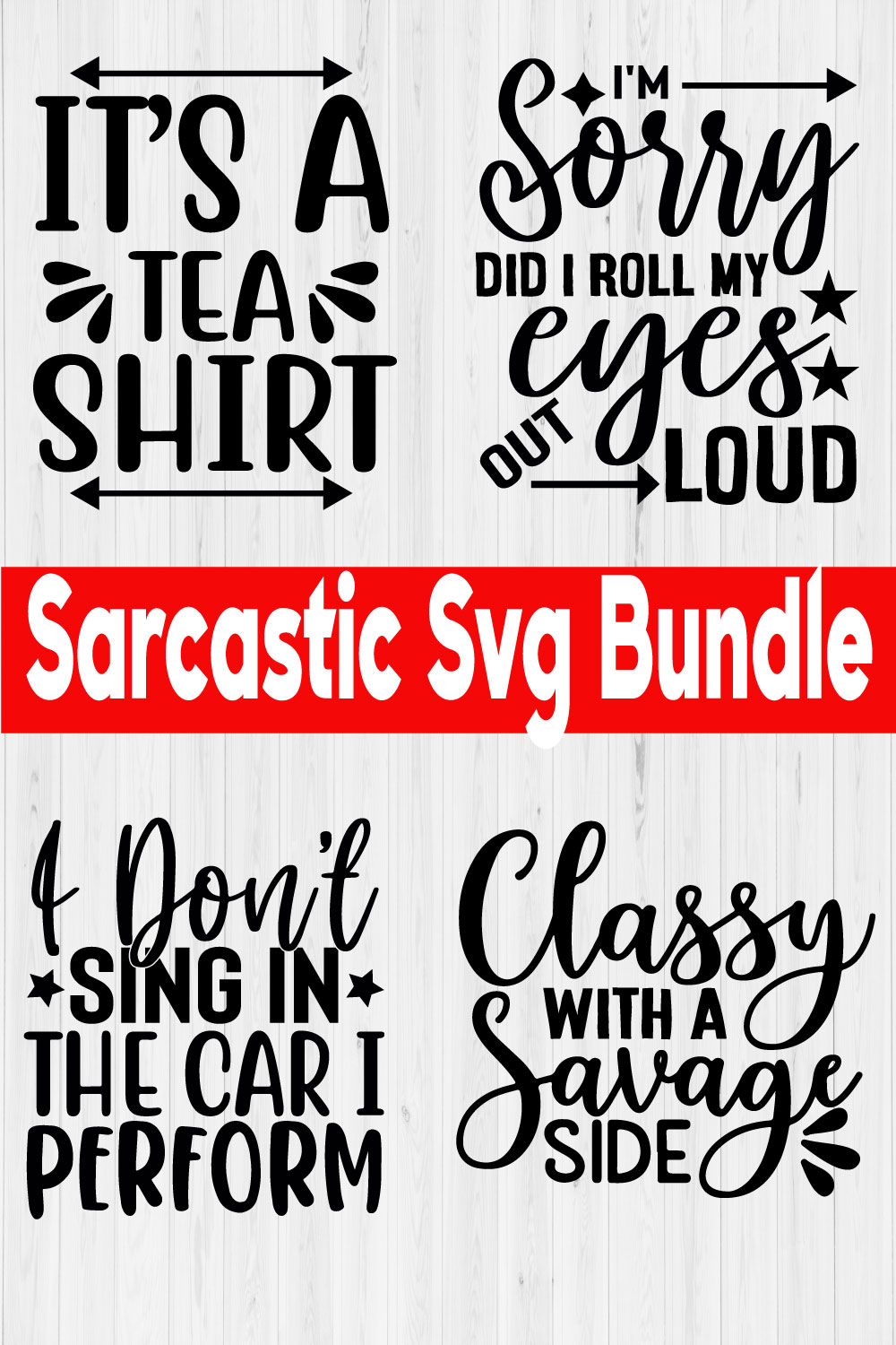 Sarcastic Svg Designs Bundle Vol13 pinterest preview image.