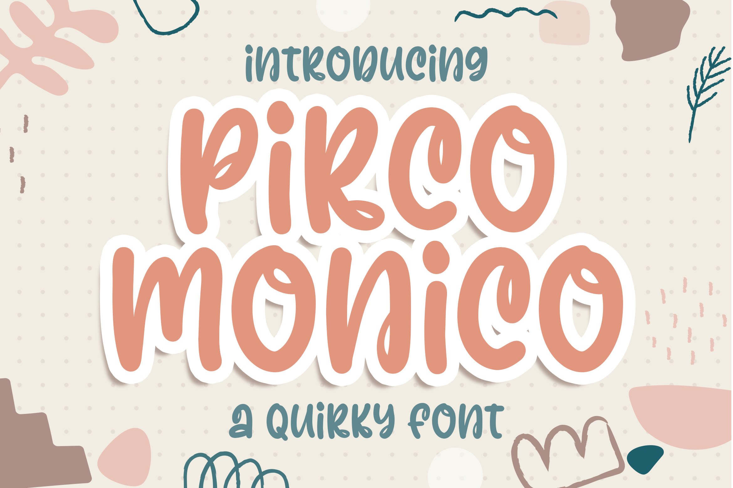 Pirco Monico - Playful Quirky Font cover image.