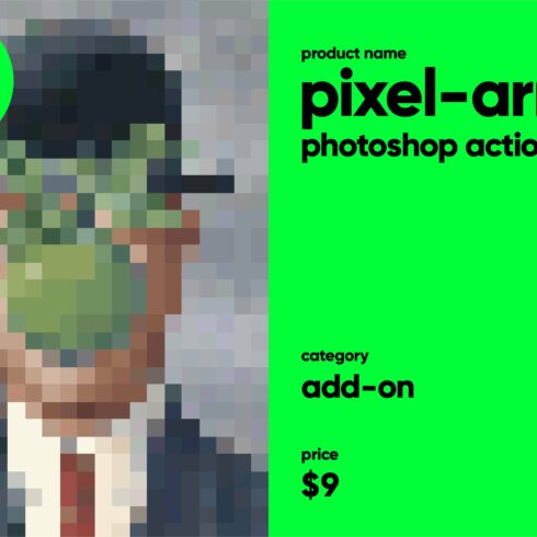 pixel art photoshop actioncover image.
