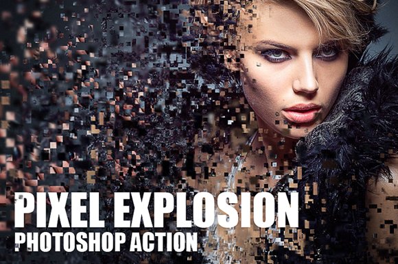 Pixel Explosion Photoshop Actioncover image.