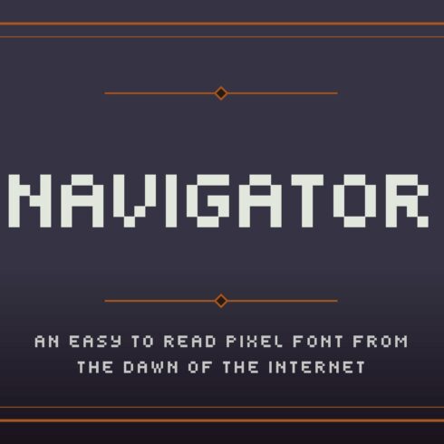 Navigator - Pixel Art font cover image.
