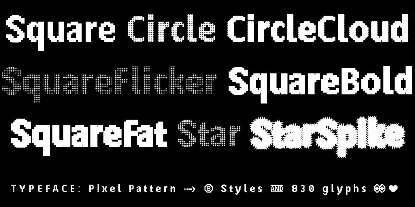 pixel pattern font sample by typo graphic design 3 735
