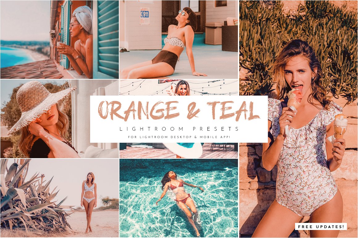 Orange & Teal Lightroom Presets Packcover image.