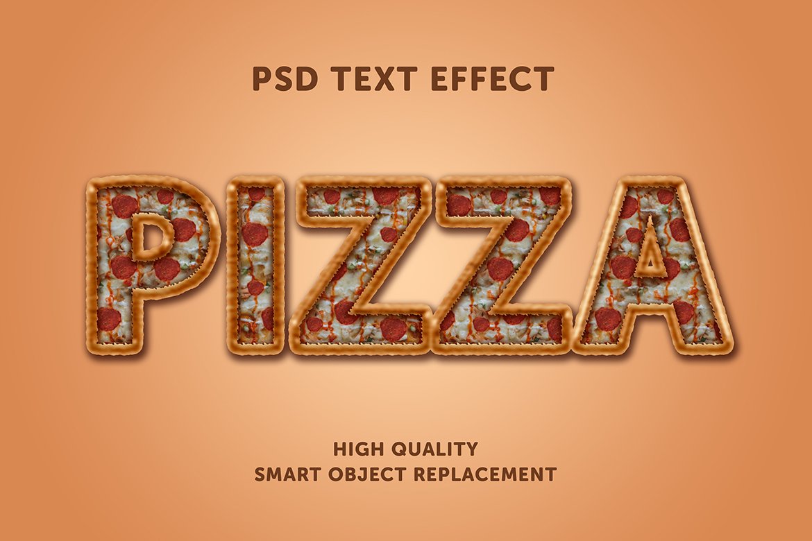 Pizza Text Effect Psdcover image.