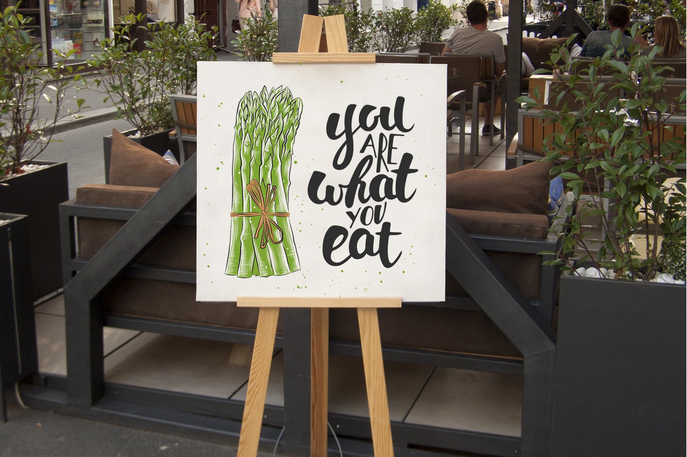 Picture of a sign that says you eat what you eat.