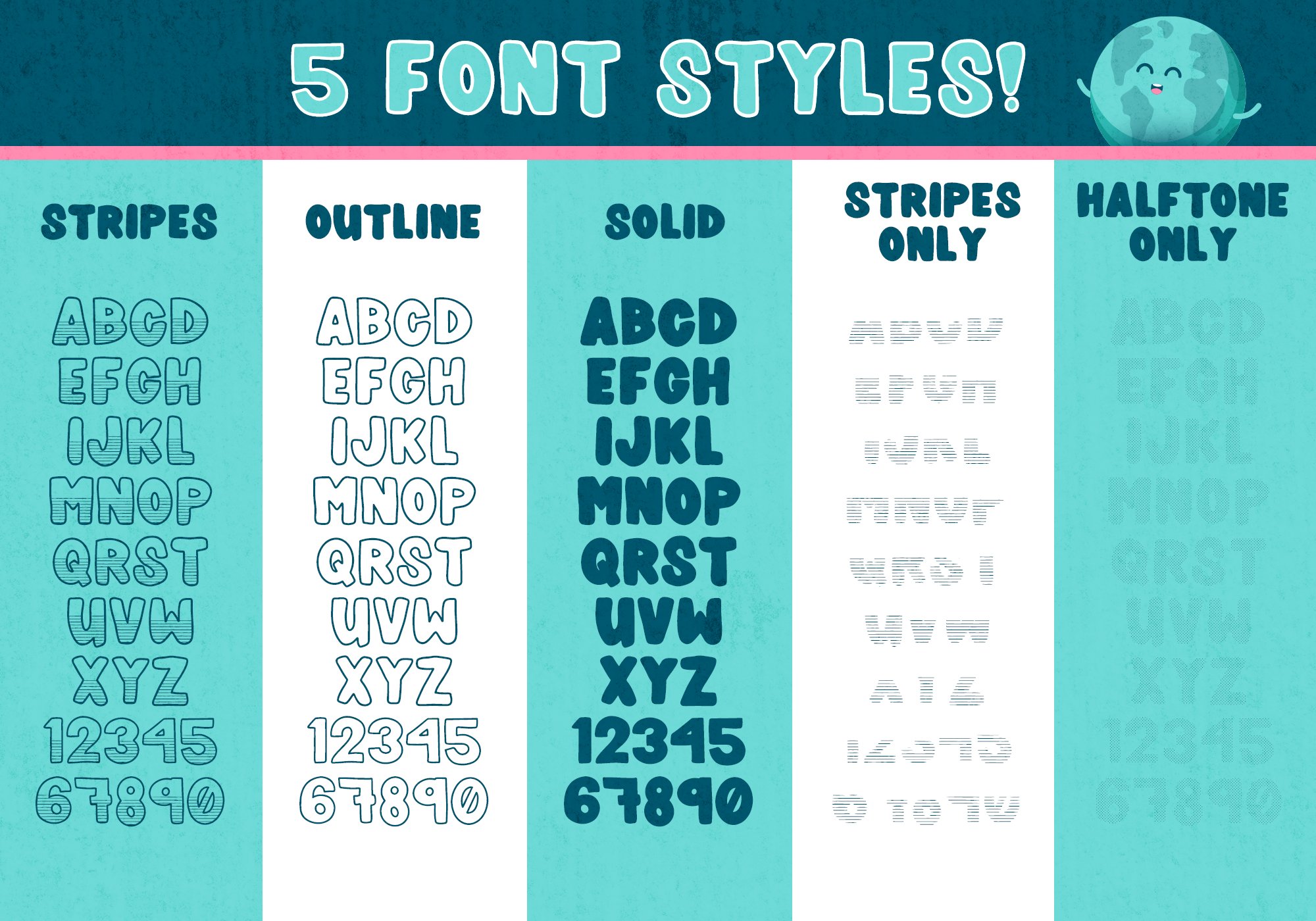 Planet Hugger - Layered Font Family preview image.