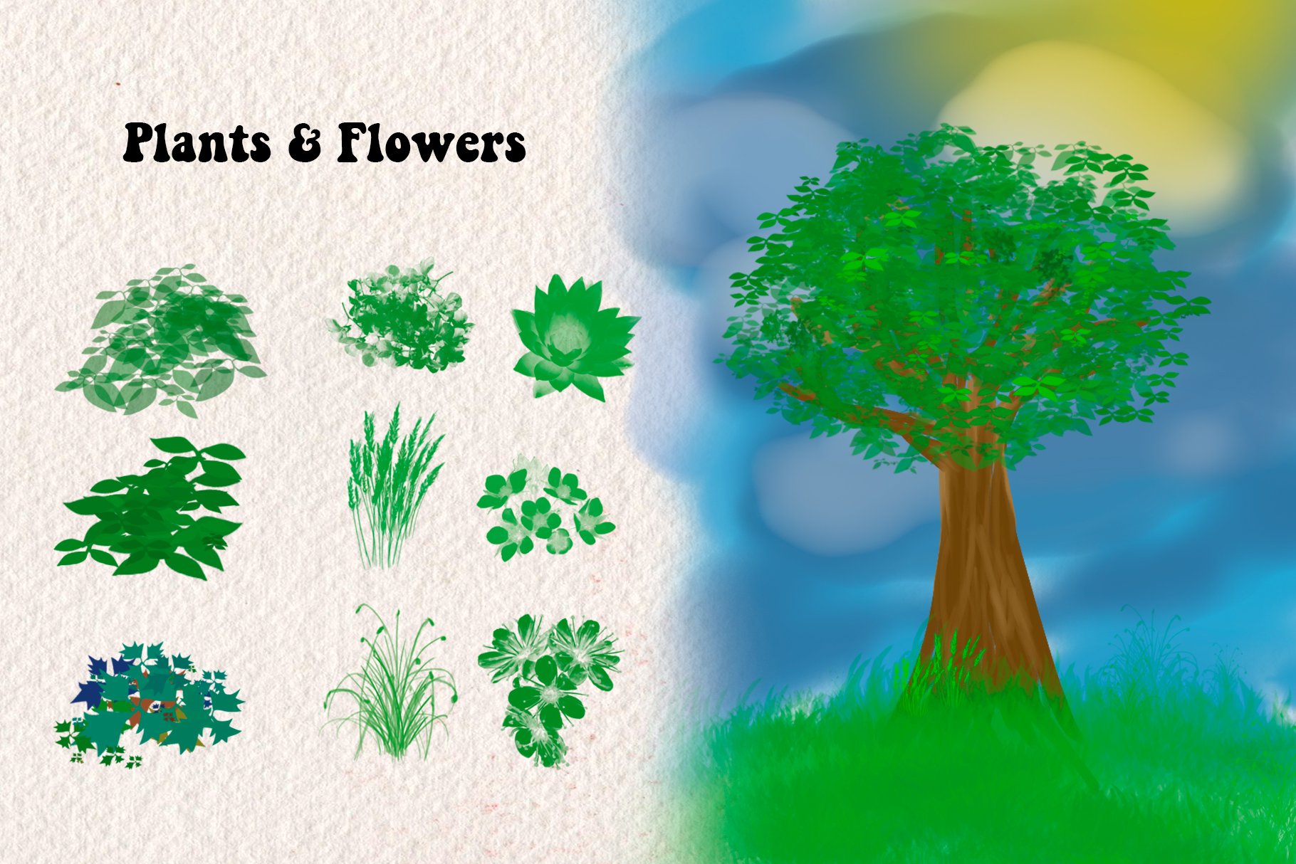 plants free brushes 493