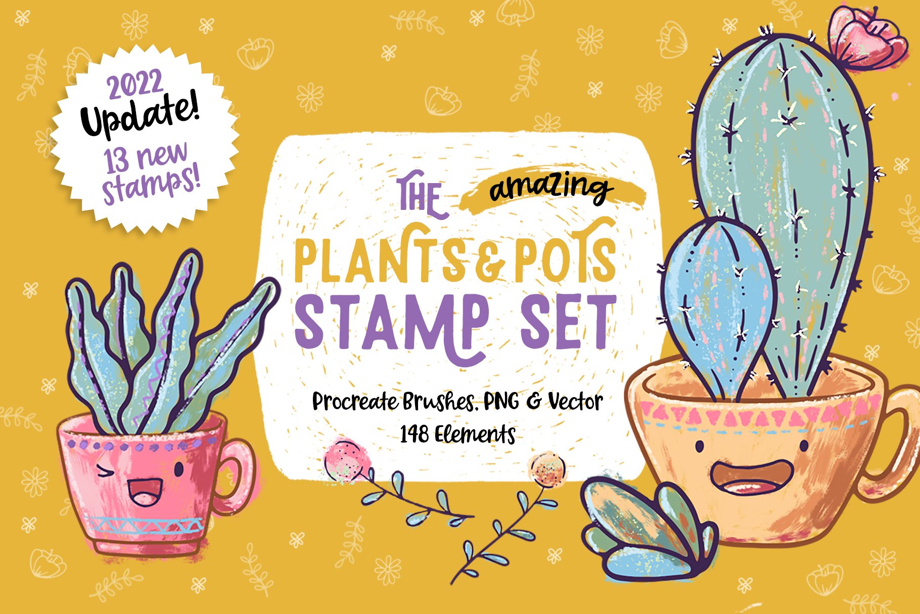 Procreate Plants & Pots Stamp Setcover image.