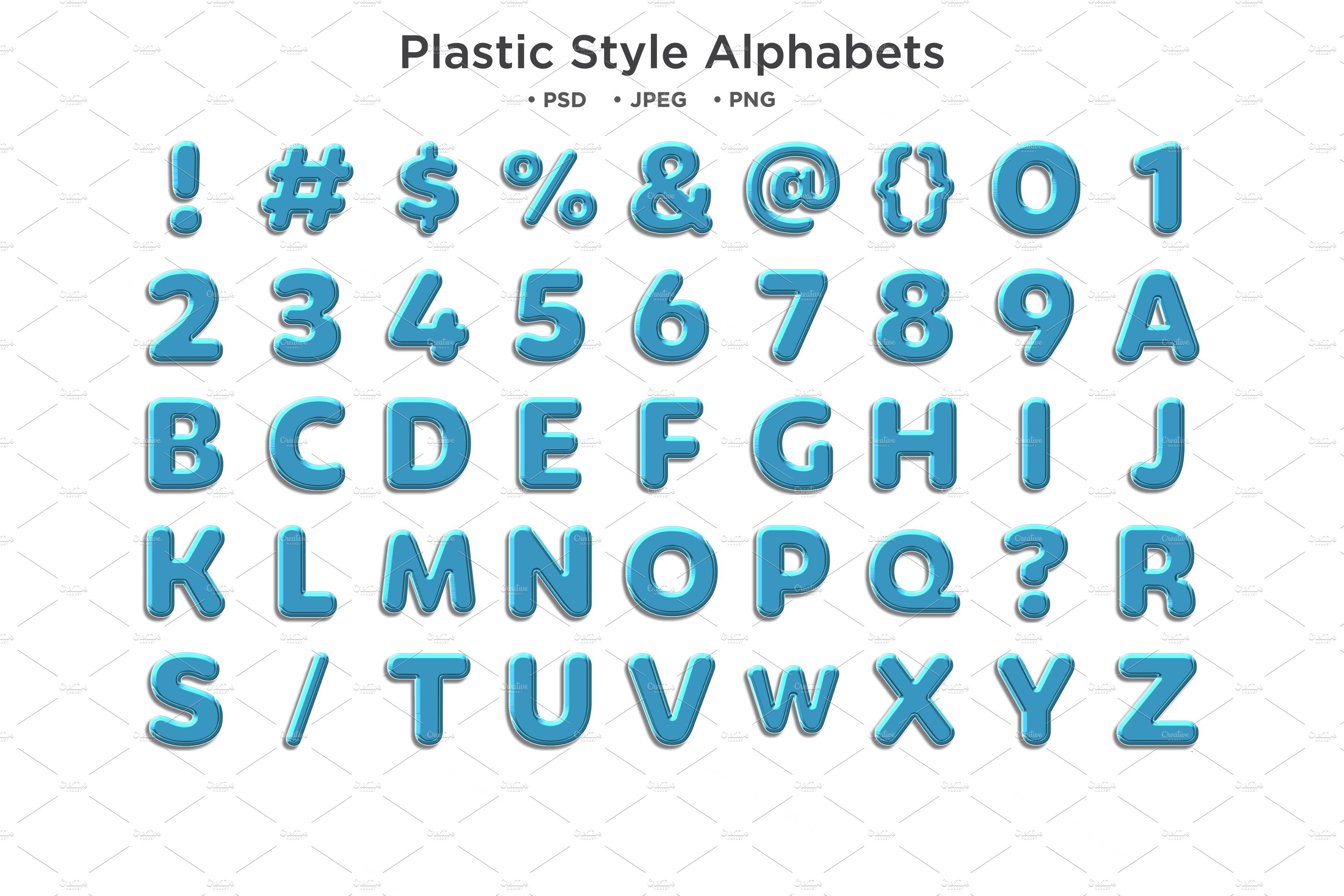 Plastic Style Alphabet Abc Typograpycover image.