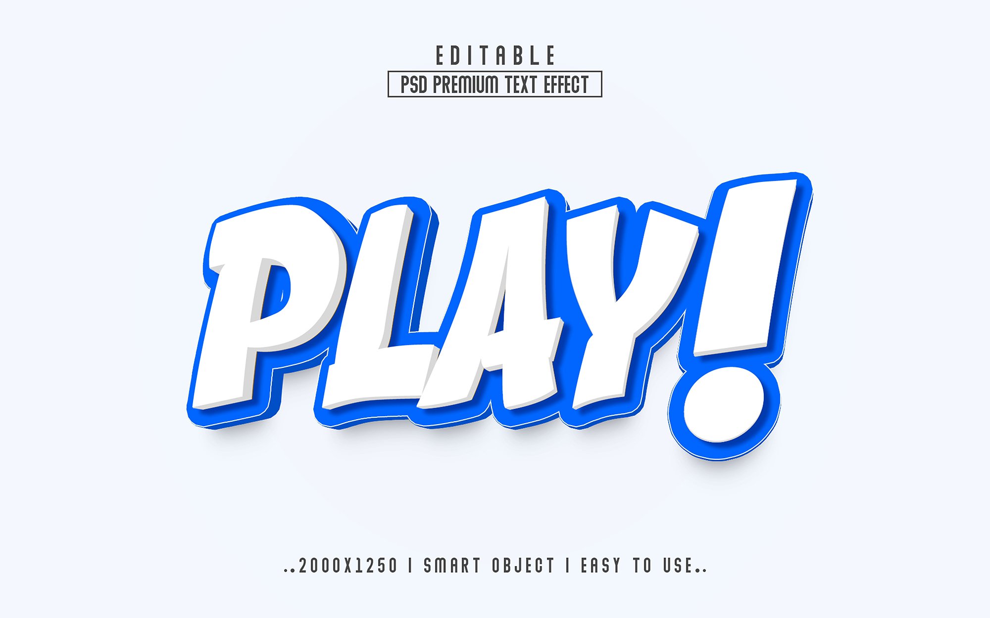 Play 3D Editable Text Effect stylecover image.