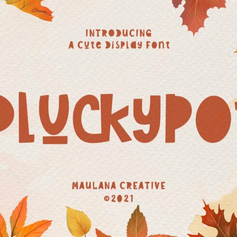 Pluckypot Cute Display Font cover image.